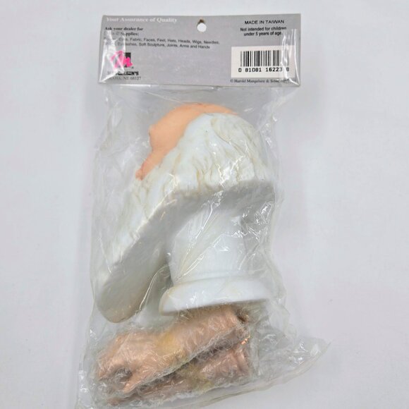 Santa Claus Doll Head And Hands 4.5” Mangelsen’s Porcelain 1993 Vintage BNIP 162 - Picture 6 of 6